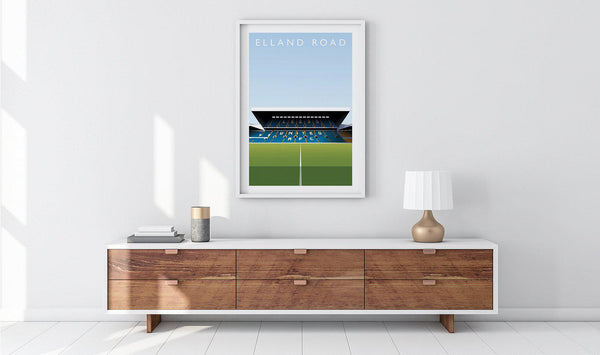 Elland Road Illustrated Poster-Posters-The Terrace Store