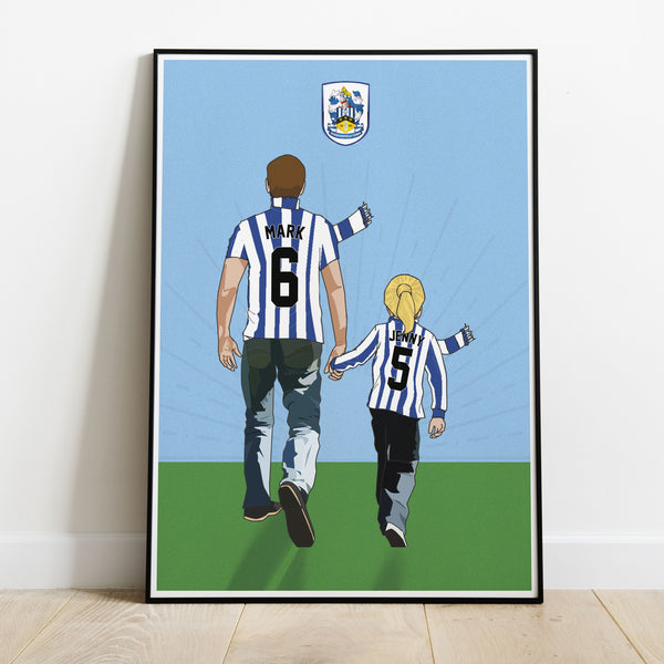 Huddersfield Town Hand In Hand Dad Print