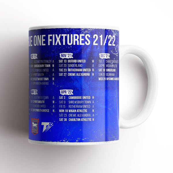 Ipswich Town 21-22 Fixtures Mug