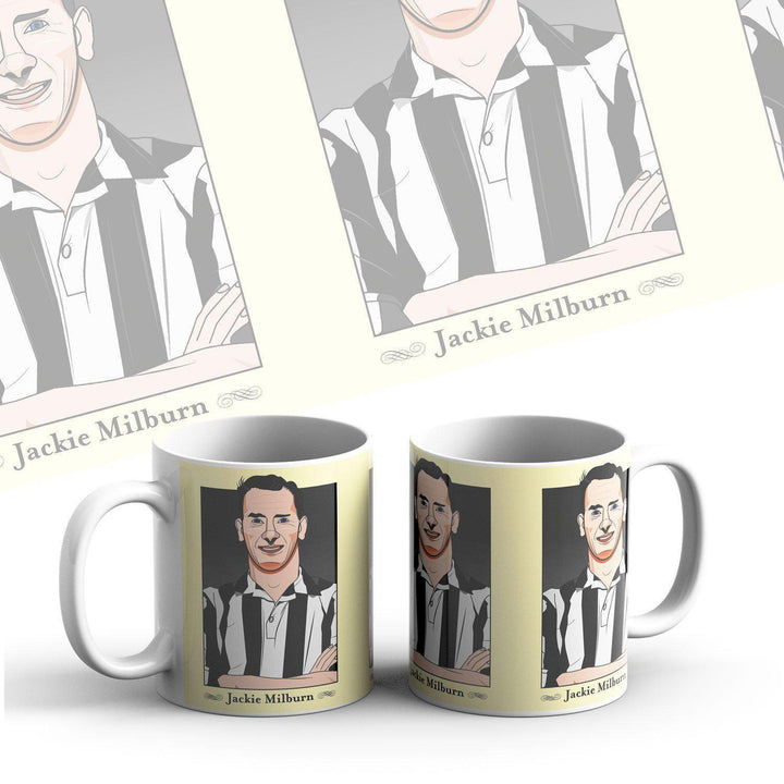 Grady Draws Jackie Milburn Newcastle Mug-Mugs-The Terrace Store