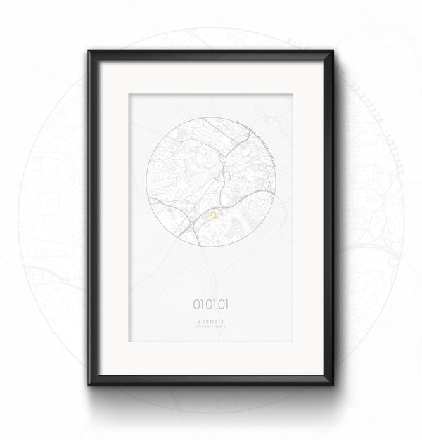 Leeds Fixture Stadium Map Print