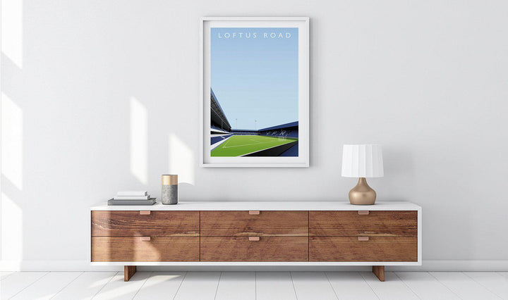 Loftus Road Illustrated Poster-Posters-The Terrace Store
