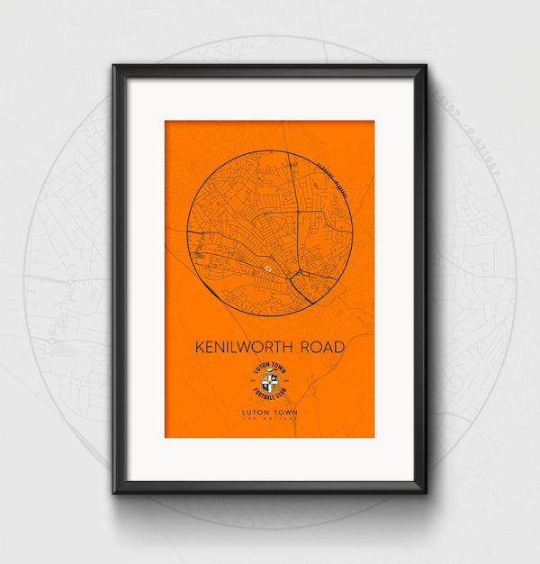 Luton Town Stadium Map Print