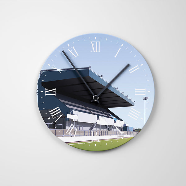 Memorial Stadium Illustrated Glass Clock