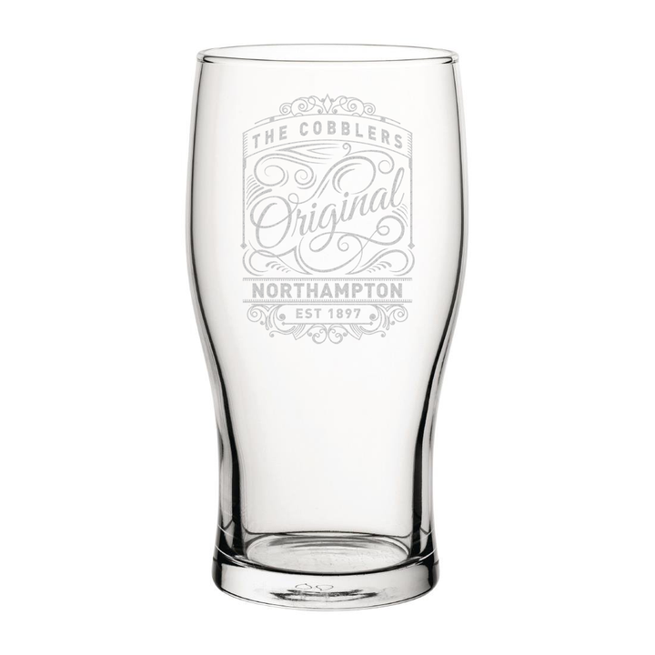 Northampton Town Originals Engraved Pint Glass-Engraved-The Terrace Store