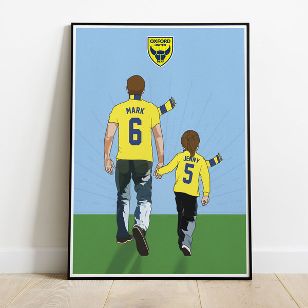 Oxford United Hand In Hand Dad Print